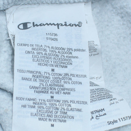 Champion Womens Grey Full Zip Sweatshirt Medium Hooded Style