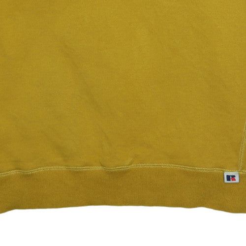 Russell Athletic Men's Yellow Large Crew Neck Pullover Sweatshirt