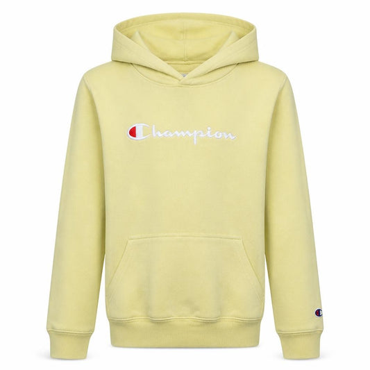 Champion Boys Yellow Pullover Hoodie Size 14 Logo Graphic Cotton Blend