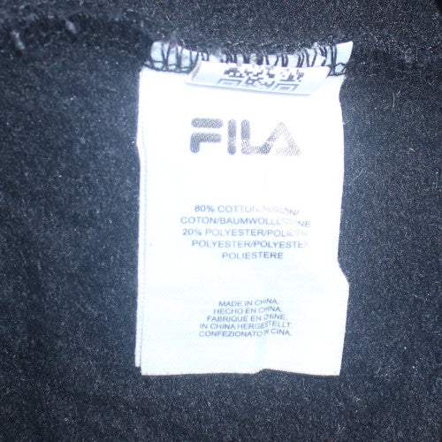 FILA Mens Black Small Crew Neck Pullover Logo Sweatshirt