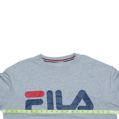 Fila Men's Grey Crew Neck Pullover Sweatshirt Size M