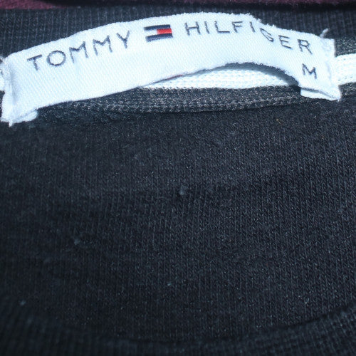 Tommy Hilfiger Men's Black Crew Neck Sweatshirt M Embroidered Logo