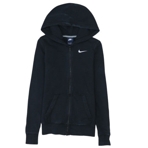 Nike Womens Black XS Full Zip Hoodie Cotton Blend