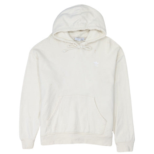 Adidas Women Ivory Graphic Print Pullover Hoodie UK 12