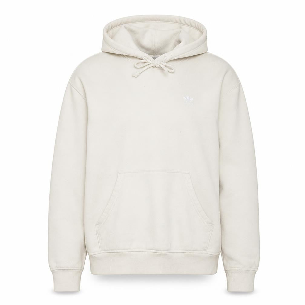 Front view of Adidas Women Ivory Graphic Print Pullover Hoodie UK 12