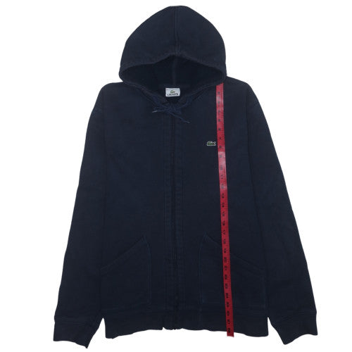 Lacoste Men's Blue Full Zip Hoodie 4XL Cotton Blend
