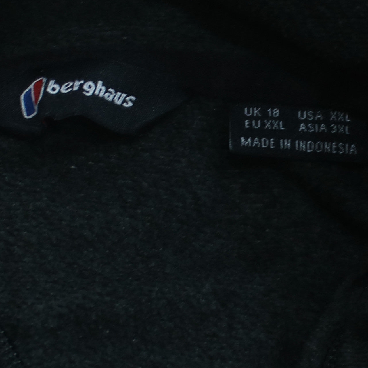Berghaus Womens Black Size 18 Full Zip Fleece Jacket