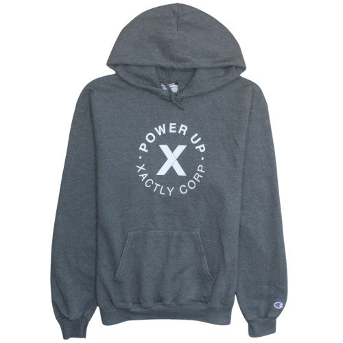 Champion Women's Grey Pullover Hoodie Medium Power Up Logo