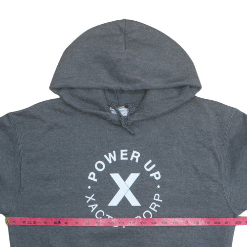 Champion Women's Grey Pullover Hoodie Medium Power Up Logo