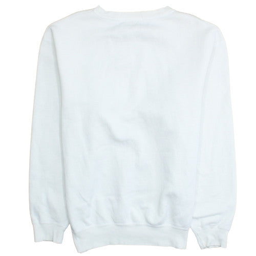Polo Ralph Lauren Women White Cotton Blend Crew Neck Sweatshirt L