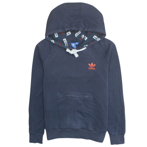 Adidas Womens Navy Hoodie Medium Hooded Pullover Sweatshirt