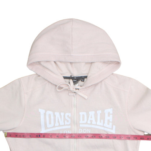 Lonsdale London Womens Beige Size 10 Full Zip Hoodie