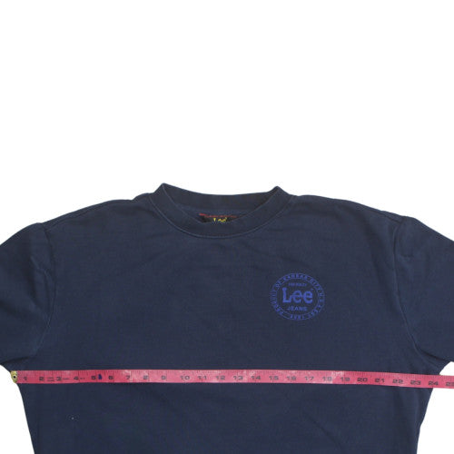 Lee Men's Blue Regular Fit Cotton Crew Neck Sweatshirt M
