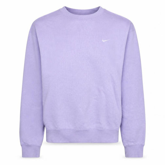 Front view of Nike women’s lilac crew neck sweatshirt xs cotton blend casual