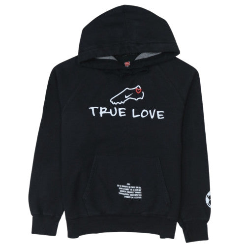 Hanes Men Black True Love Graphic Pullover Hoodie M Fleece