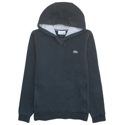 Lacoste Sport Mens Black Pullover Hoodie Size S Regular Fit