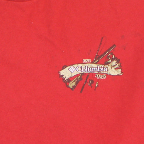 Columbia Men's Red XXL True Sportsman Graphic Cotton T-Shirt