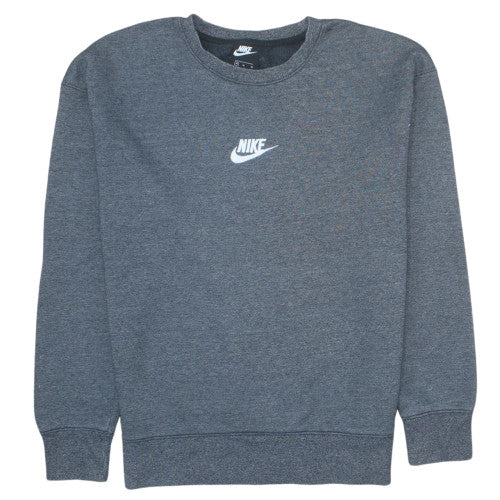 Nike Men's Grey Crew Neck Logo Sweatshirt Size M Regular Fit