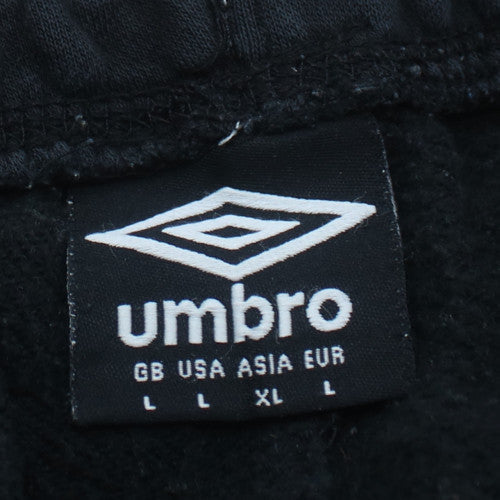 Umbro Mens Black L Sweatshirt Logo Graphic Cotton Blend