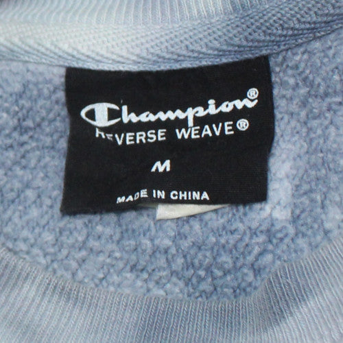 Champion Men’s Blue Tie Dye Reverse Weave Sweatshirt M Crew Neck