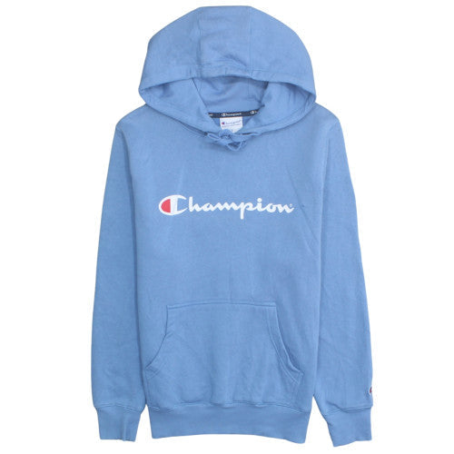 Champion Men's Blue Pullover Hoodie Size S Logo Fleece Sportswear