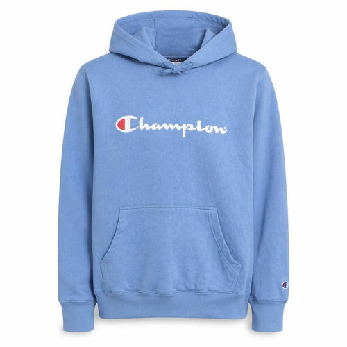 Champion Men's Blue Pullover Hoodie Size S Logo Fleece Sportswear