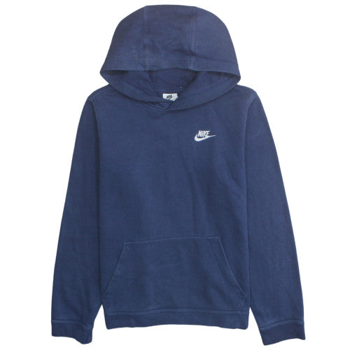 Nike Boys Navy Blue Pullover Hoodie XL 158-170cm Cotton Blend Fleece