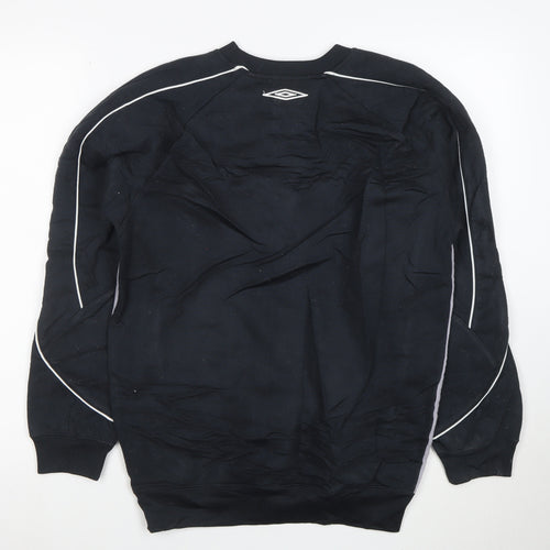 Umbro Mens Black XL Sports Sweatshirt Pullover Crew Neck