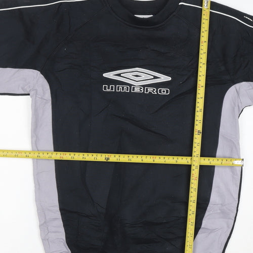 Umbro Mens Black XL Sports Sweatshirt Pullover Crew Neck