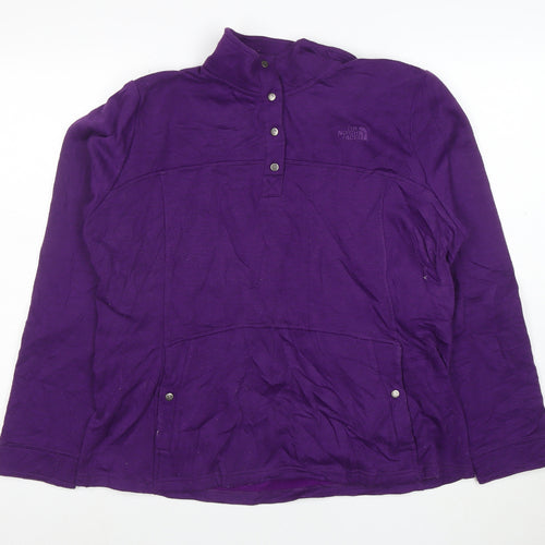 The North Face Womens Purple XL Henley Sweatshirt Pullover