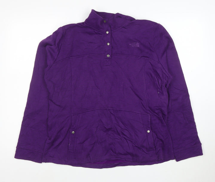 The North Face Womens Purple XL Henley Sweatshirt Pullover