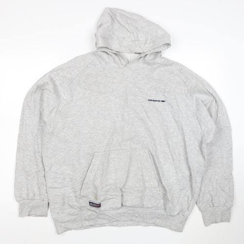 Umbro Men's Grey XL Pullover Hoodie Sportswear