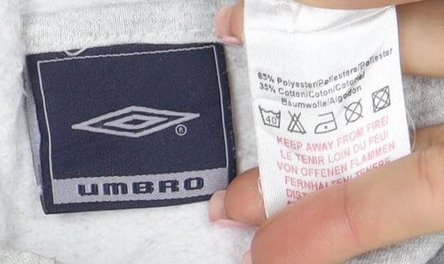 Umbro Men's Grey XL Pullover Hoodie Sportswear