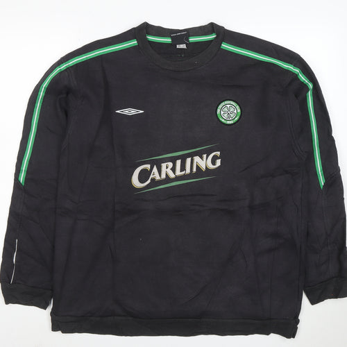 Umbro Men's Black XL Celtic Football Pullover Sweatshirt