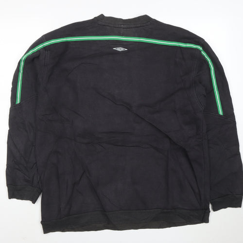 Umbro Men's Black XL Celtic Football Pullover Sweatshirt