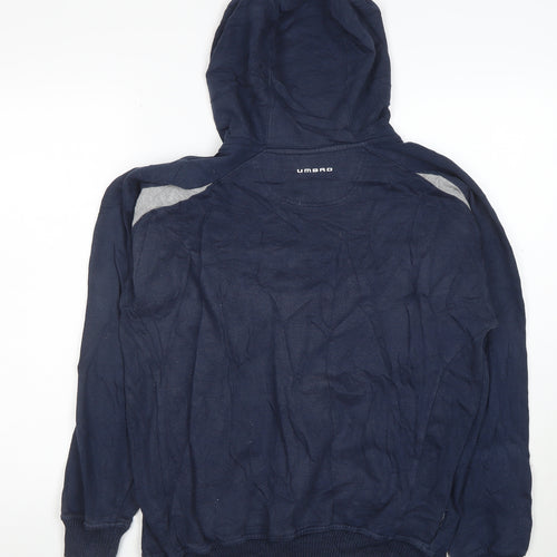 Umbro Men's Blue Full Zip Hoodie Small Regular Fit Sportswear