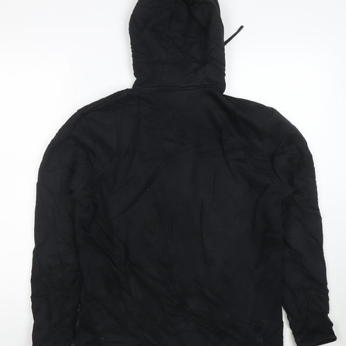 Ellesse Womens Black Full Zip Hoodie Jacket Size L Polyester Cotton