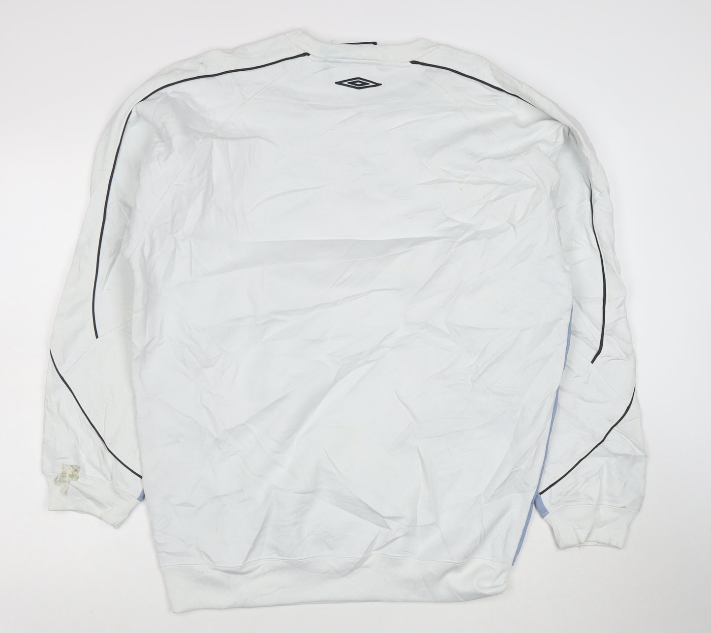 Umbro Men's White XL Pullover Sweatshirt with Logo Detailing