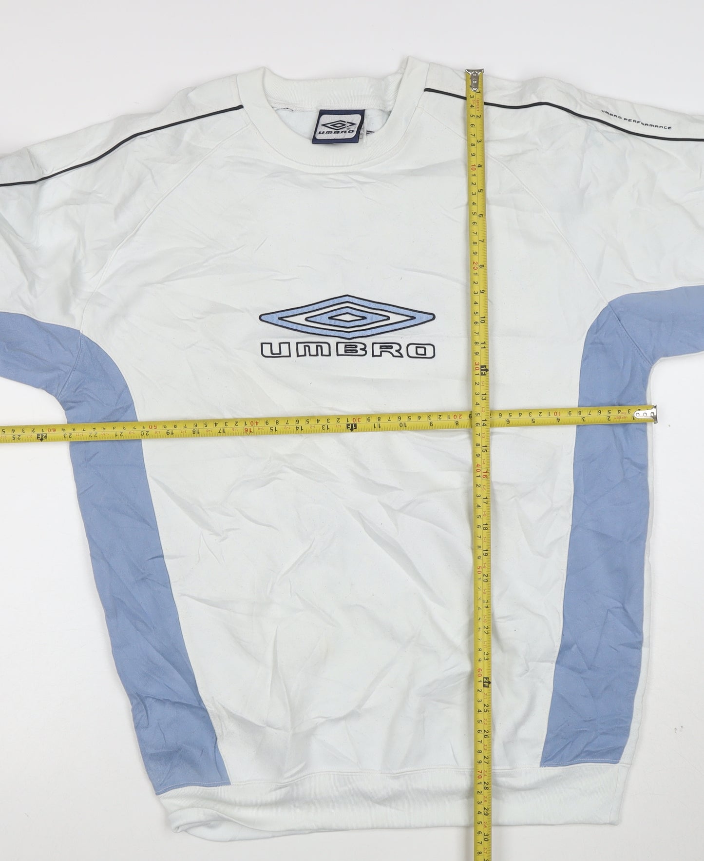 Umbro Men's White XL Pullover Sweatshirt with Logo Detailing