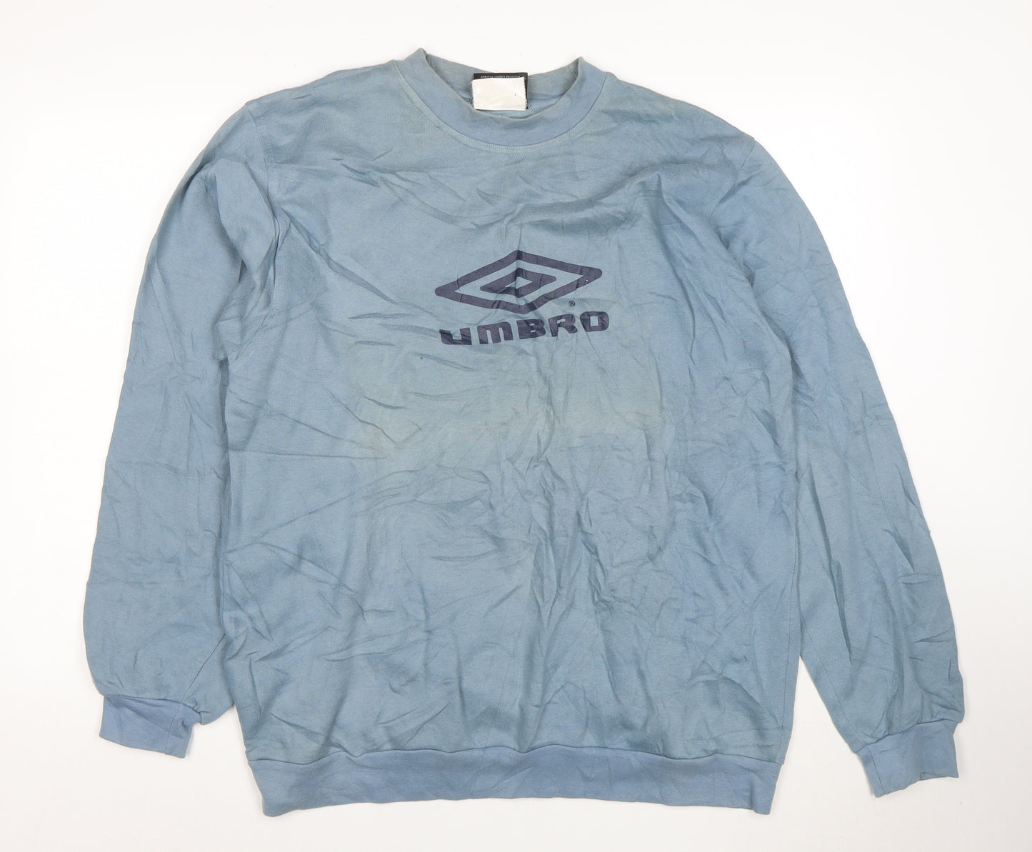 Umbro Mens Blue XL Pullover Crew Neck Logo Sweatshirt