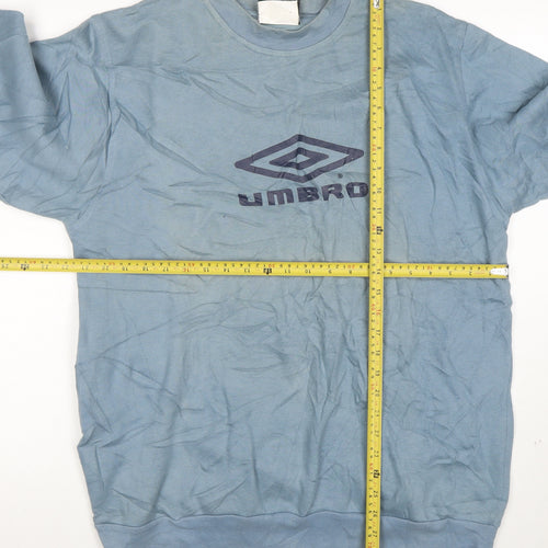 Umbro Mens Blue XL Pullover Crew Neck Logo Sweatshirt