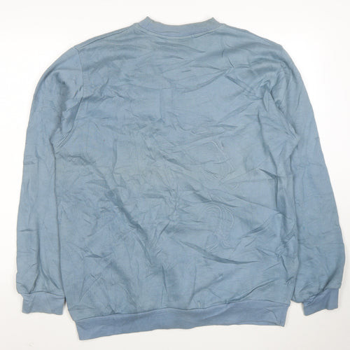 Umbro Mens Blue XL Pullover Crew Neck Logo Sweatshirt
