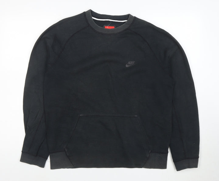 Nike Men's Black Medium Pullover Sweatshirt Crew Neck Fleece