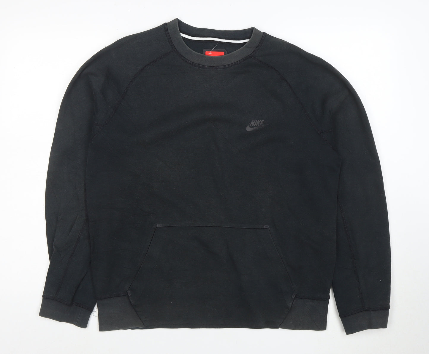 Nike Men's Black Medium Pullover Sweatshirt Crew Neck Fleece