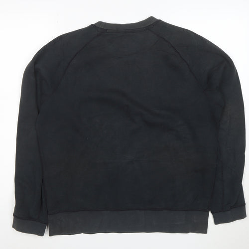 Nike Men's Black Medium Pullover Sweatshirt Crew Neck Fleece