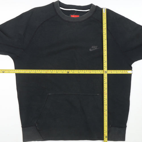 Nike Men's Black Medium Pullover Sweatshirt Crew Neck Fleece