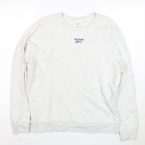 Reebok Men’s Grey Crew Neck Pullover Sweatshirt L