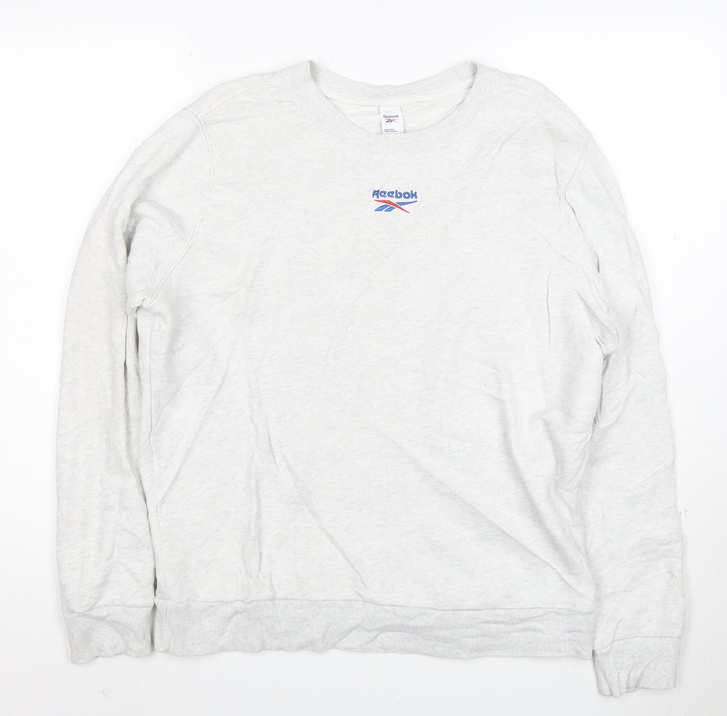 Reebok Men’s Grey Crew Neck Pullover Sweatshirt L