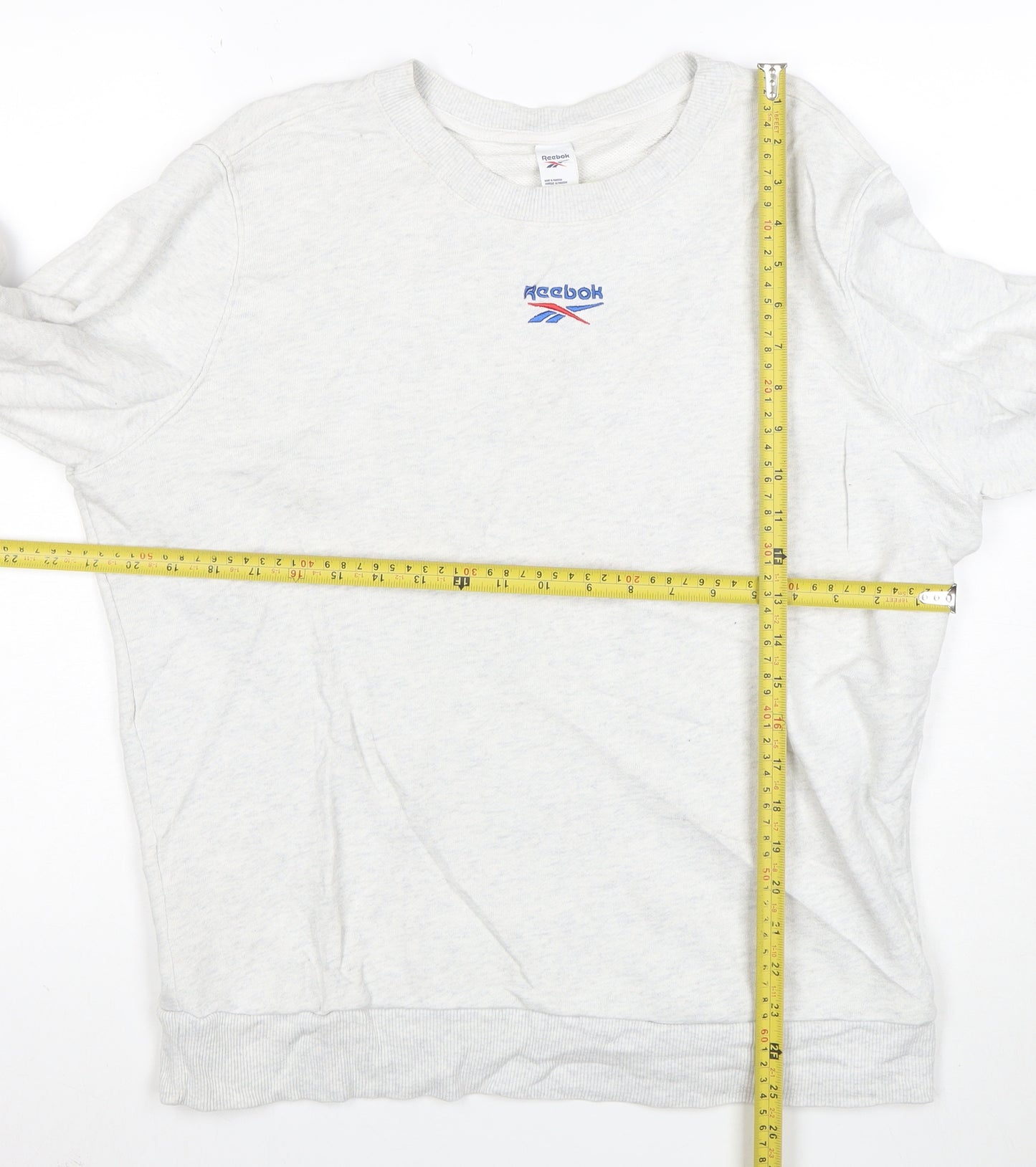 Reebok Men’s Grey Crew Neck Pullover Sweatshirt L
