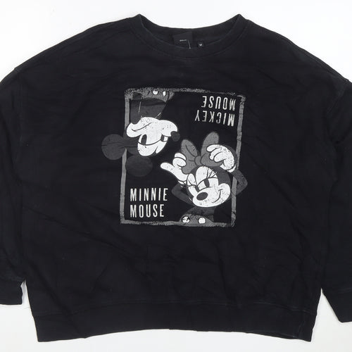 Disney Minnie Mouse Womens Black M Pullover Sweatshirt